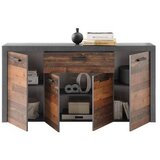 MID.YOU komoda jones, imitacija hrasta, temno siva | Shoptok.si