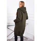 Kesi Long insulated hoodie in khaki color | shoptok.hr