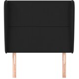  Uzglavlje s ušima crno 103x23x118/128 cm od umjetne kože | Eponuda.com