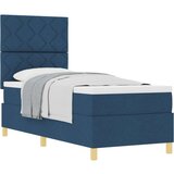  Postelja z vzmetnico z vzmetnico Modra 80 x 200 cm blago, (5000128033) | Shoptok.si