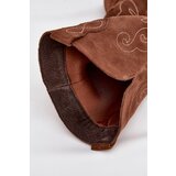 Zazoo Suede Cowboy Boots For Women With Heel Camel Karira | shoptok.hr
