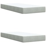  Krevet s oprugama i madracem svjetlosivi 200x200 cm baršunasti | shoptok.hr