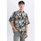 Defacto Relax Fit Printed Cotton Short Sleeve Shirt Cene