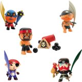 Djeco Komplet Arty Toys veliki - pirati Rick in top & Mary Scarlett & Sam Parrot & Soscar & Tatoo | Shoptok.si