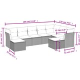  9-dijelni set vrtnih sofa s jastucima poliratan smeđi | shoptok.hr