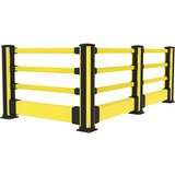 Axelent Kotni stebrič za zaščito pešcev pred trki X-Protect, višina 1160 mm, 8 priključkov, v obliki črke L | Shoptok.si