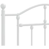  Metalni okvir kreveta uzglavlje i podnožje bijeli 90x190 cm | shoptok.hr