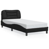  The Living Store Posteljni okvir z LED lučkami črn 90x200 cm umetno usnje - Posteljni Okvir, (21528215) Cene