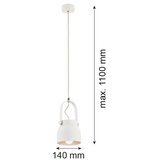  Argon 8290 - Luster na sajli LOGAN 1xE27/15W/230V prečnik 14 cm bela | Eponuda.com