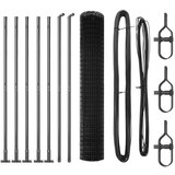 Euro Ograda s 7 Flanš Postova 1.6x10 m Galvanizirani Čelik | shoptok.hr