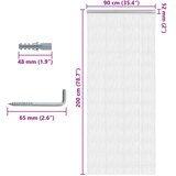  Lančani zastor za zaštitu od muha 90 x 200 cm aluminijski | shoptok.hr