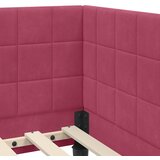  Kutni okvir kreveta Vinska crvena 90 cm x 200 cm Baršun | shoptok.hr