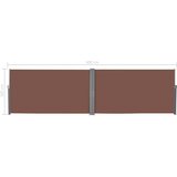  Uvlačiva bočna tenda 160 x 600 cm smeđa | shoptok.hr
