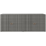  Vrtni ormarić za pohranu sivi 198x55,5x80 cm od poliratana | shoptok.hr