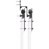 vidaXL Komplet opreme za drsna vrata 152,5 cm jeklo črne barve | Shoptok.si