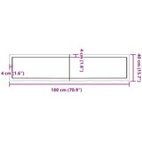 Stolna ploča svjetlosmeđa 180x40x(2-4) cm tretirana hrastovina | shoptok.hr