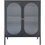 House Nordic Crna metalna vitrina 90x110 cm Adelaide – Cijene