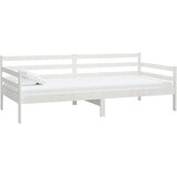  Dnevni ležaj s madracem 90 x 200 cm bijeli od masivne borovine | Eponuda.com