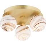  argon 6290 - stropna svetiljka fabio 3xE14/7W/230V alabaster zlatna | Eponuda.com