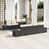 vidaXL set od 9 dijelova vrtnih sofa s jastučićima crni poli ratan Cijene