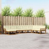  Set vanjskih sofa 8 kom. Prirodna i krem Smeđa 408 x 250 x 73 cm | Shoptok.si