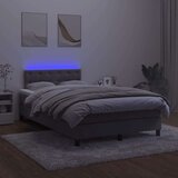  Box spring s madracem LED tamnosivi 120 x 200 cm baršun | shoptok.hr