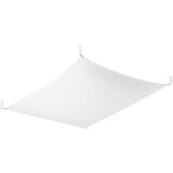 Nice Lamps Bijela stropna svjetiljka s tekstilnim sjenilom 80x105 cm Viva – Cijene