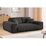 Ropez Temno siva sedežna garnitura iz rebrastega žameta 213 cm Justin – | Shoptok.si