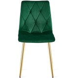 Libra stolica - tamnozeleni baršun / zlatne noge x 4 | shoptok.hr