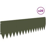  Ograda oko Travnjaka 20 pcs 103 x 30 cm Čelik Maslinastozelena | Eponuda.com