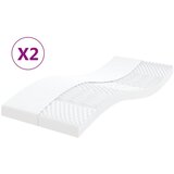  Madraci od pjene 2 kom bijeli 90 x 200 cm 7 zona tvrdoća 20 ILD | shoptok.hr