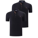 Dewberry DUO SET T8560 MENS T-SHIRT-DARK BLACK-DARK BLACK Cijene