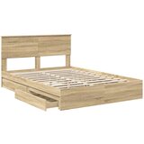  Krevet s od storage Sonoma hrast 140 x 200 cm Konstruirano drvo | shoptok.hr