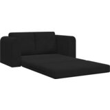 vidaXL tlačni sedež 2-v-1 Črna 148x71x83 cm Velur | Shoptok.si
