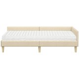  Kutni krevetni okvir s madracem s madracem 2 pcs Krema tkanina | Eponuda.com