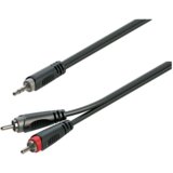 Soundsation SJRR-15BK 3.5mm jack muški stereo - 2xRCA 1.5mt u