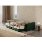Micadoni Temno zelena raztegljiva sedežna garnitura iz tkanine bouclé 247 cm Jodie – Home | Shoptok.si