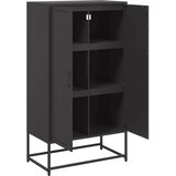  Visoka komoda crna 68,5 x 38,5 x 123,5 cm čelična | shoptok.hr