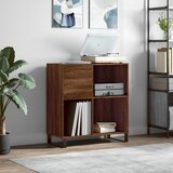 vidaXL Omarica za gramofonske plošče rjavi hrast 84,5x38x89cm inž. les | Shoptok.si