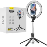 Ring Aura Blavec LED Ring 25cm + stativ + daljinski upravljač - 230 cm (RLP55-TRB23) crni