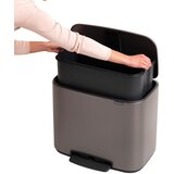 Brabantia bo kanta za otpad s pedalom i plastičnim umetkom 36 l - platinum | shoptok.hr