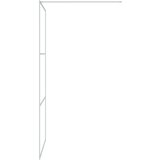Pregrada za tuš srebrna 100 x 195 cm s prozirnim staklom ESG | shoptok.hr