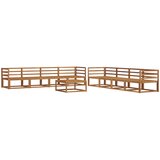  Set vanjskih sofa 9 pcs Prirodna Čvrsto drvo akacije | shoptok.hr