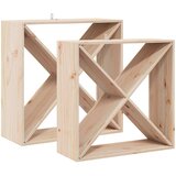  Stalak za vino 2 pcs Prirodna 62 x 25 x 62 cm | shoptok.hr