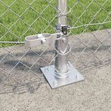  Ograde od lanca s betonskom podlogom 10 x 1 m Pocinčani čelik | shoptok.hr