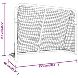 vidaXL Hokejaški gol crveno-bijeli 153 x 60 x 118 cm čelik i poliester | shoptok.hr