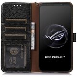 INORCO Za telefon Asus ROG Phone 7 5G/7 Ultimate 5G torbica za telefon RFID blokiranje pravega govejega usnja denarnica stojalo pokrov, (22036462) | Shoptok.si