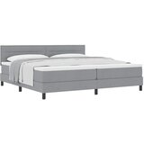 Krevet s opruga kutije Svijetlo siva 200 x 200 cm tkanina | Eponuda.com