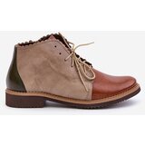 Nobo Leather Ankle Boots On A Flat Heel Brown Zazoo 4078 | shoptok.hr