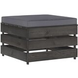 The Living Store Sekcijski tabure z blazino siv impregniran les - Tabure, (21484057) | Shoptok.si